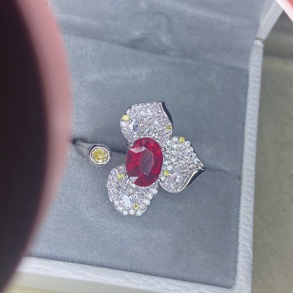 Unique Designer Natural Myanmar Ruby Ring - image 7